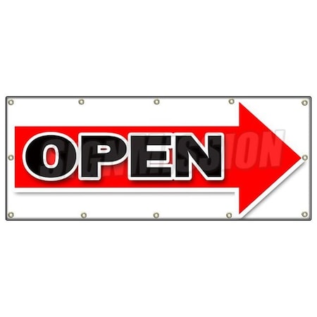 Signmission GIANT RIGHT OPEN ARROW BANNER SIGN turn here sale follow directions B-120 Giant Right Open Arrow